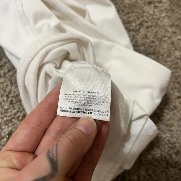 Nike Dri-Fit Long Sleeve Shirt Womens White BYU Mock Neck Thermal Run Panthers M - Picture 9 of 15